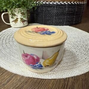 Vtg KNOWLES UTILITY WARE Fruit Lidded Refrigerator Bowl 40-12 USA Dmg READ